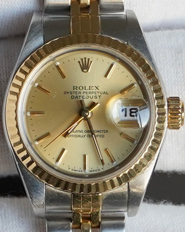 2002 (Y Serial) Rolex Lady-Datejust 26MM Champagne Dial Two-Tone Jubilee Bracelet (79173)