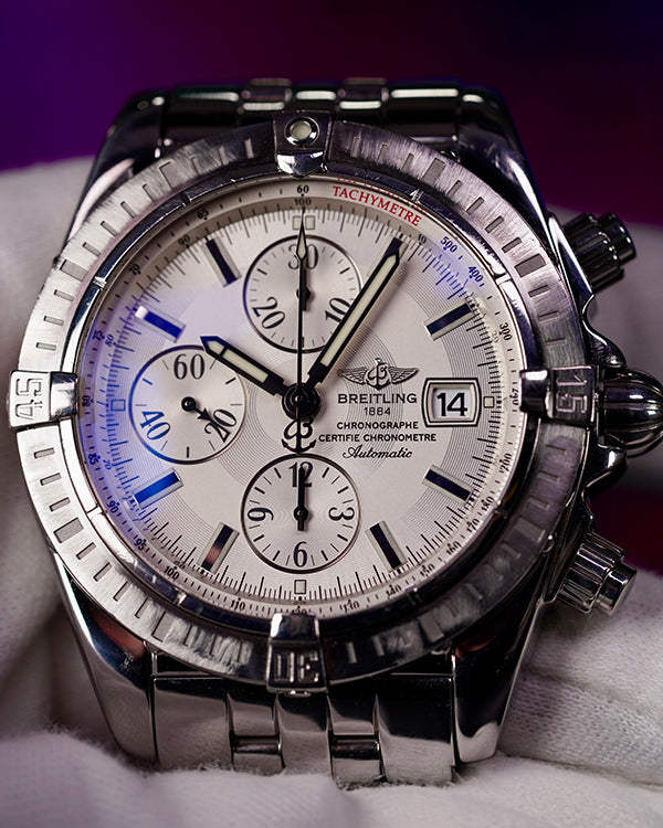 2008 Breitling Chronomat Evolution 44MM Silver Dial Steel Bracelet (A1335611/G569)