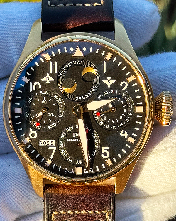 IWC Schaffhausen Pilot L.E. 46MM Black Dial Leather Strap (IW502615)