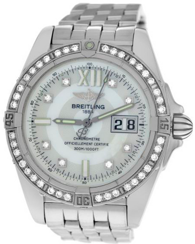 Breitling Windrider Cockpit 41MM Mother Of Pearl Dial Steel Bracelet (A49350)