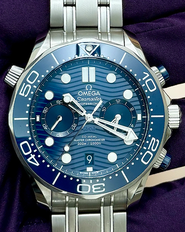 2022 Omega Seamaster Diver 300M 44MM Blue Dial Steel Bracelet (210.30.44.51.03.001)