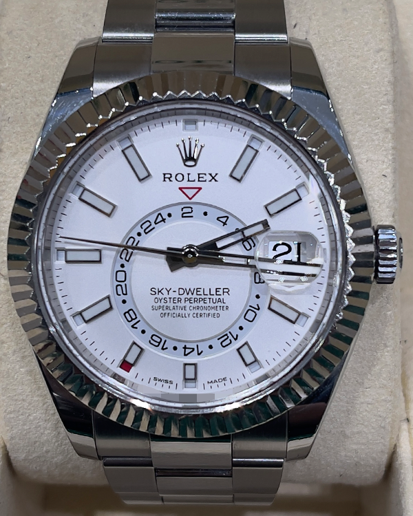 2023 Rolex Sky-Dweller White Gold and Oystersteel White Dial (336934)