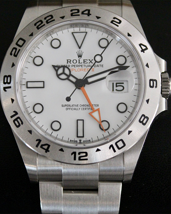 2022 Rolex Explorer II 42MM Oystersteel "Polar" White Dial (226570)