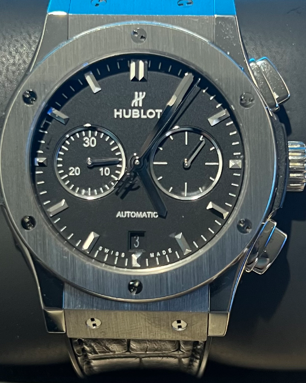 Hublot Classic Fusion Chronograph Titanium Black Dial (541.NX.1171.LR)