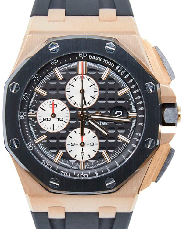 2013 Audemars Piguet Royal Oak Offshore Chronograph 44MM Black Dial Rubber Strap (26400RO)