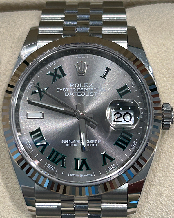 2023 Rolex Datejust "Wimbledon" 36MM Slate Dial Jubilee Bracelet (126234)