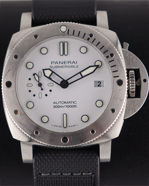 2022 Panerai Luminor Submersible 42MM White Dial Rubber Strap (PAM01223)