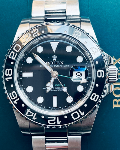 2009 (V Serial) Rolex GMT-Master II 40MM Black Dial Oyster Bracelet (116710)