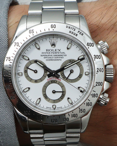 2006 (Z Serial) Rolex Cosmograph Daytona 40MM White Dial Steel Oyster Bracelet (116520)