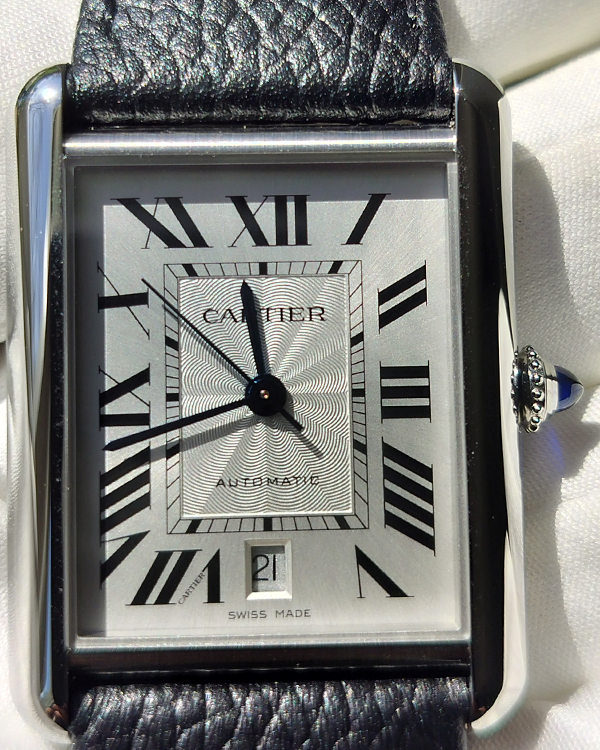 2024 Cartier Tank de Cartier XL 41MM White Dial Leather Strap (WSTA0040)