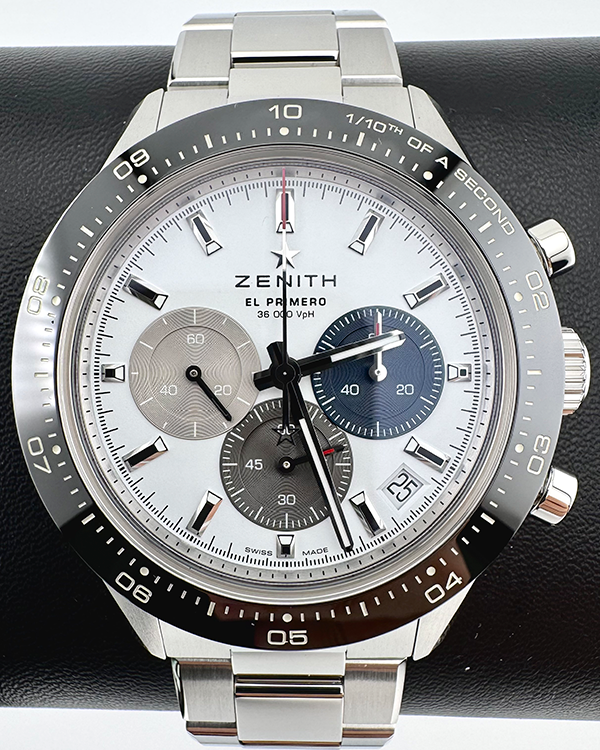 No Reserve - 2024 Zenith Chronomaster Sport 41MM White Dial Steel Bracelet (03.3100.3600/69.M3100)