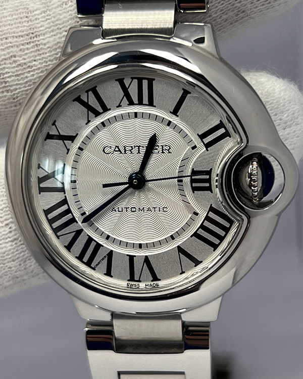 Cartier Ballon Bleu De Cartier 33MM Silver Dial Steel Bracelet (WSBB0044)