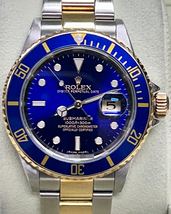 2008 Rolex Submariner Date "Bluesy" 40MM Blue Dial Two-Tone Oyster Bracelet (16613)