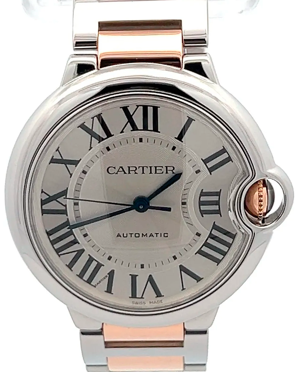 Cartier Ballon Bleu De Cartier 36MM Silver Dial Two-Tone Bracelet (W6920047)