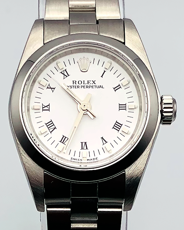 Rolex Oyster Perpetual 24MM White Dial Oyster Bracelet (76080)