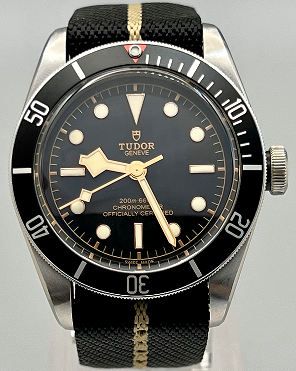 No Reserve - 2018 Tudor Black Bay 41MM Black Dial Textile Strap (79230N)