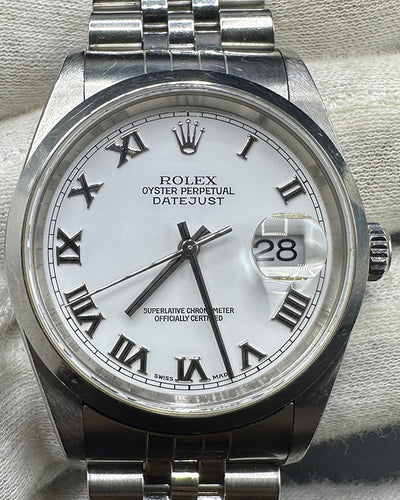 Rolex Datejust 36MM White Dial Jubilee Bracelet (16200)