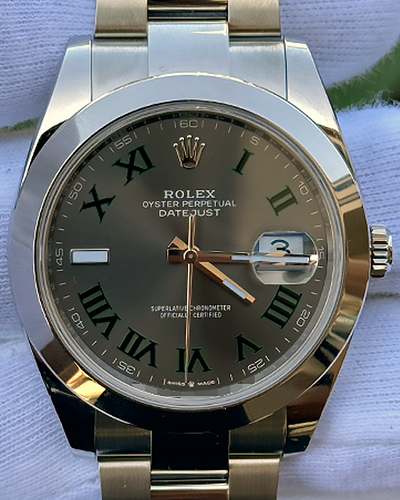 2024 Rolex Datejust "Wimbledon" 41MM Slate Dial Oyster Bracelet (126300)