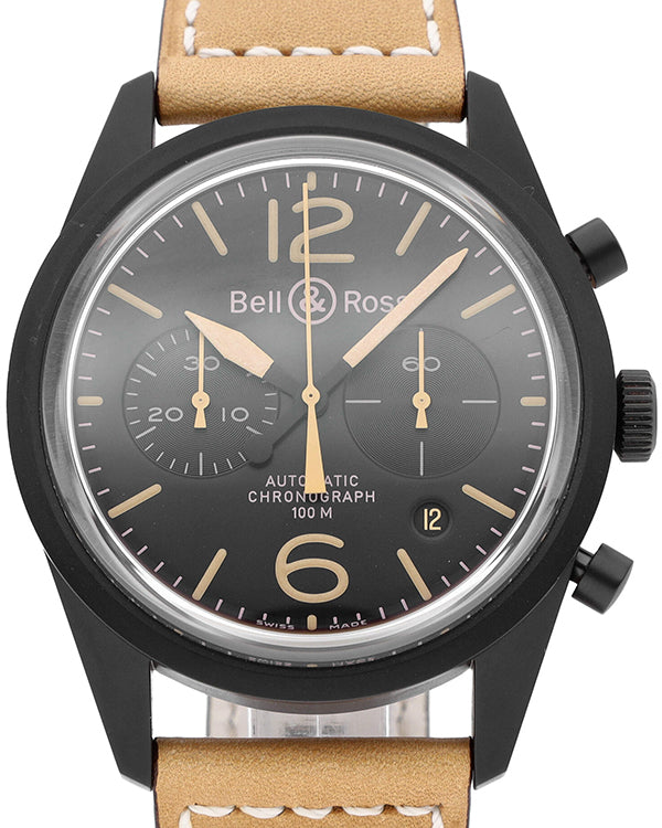 Bell & Ross BR 126 41MM Black Dial Leather Strap (BRV126 Heritage)