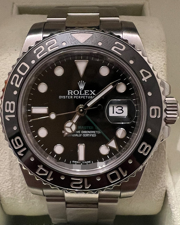 2014 Rolex GMT-Master II 40MM Black Dial Steel Bracelet (116710LN)