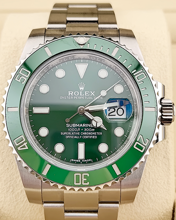 2020 Rolex Submariner Date "Hulk" 40MM Green Dial Steel Bracelet (116610LV)