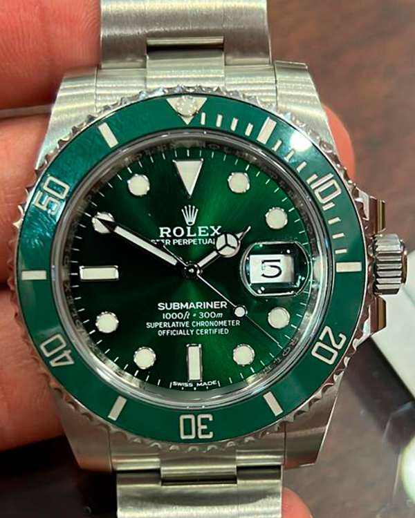 2016 Rolex Submariner Date "Hulk" 40MM Green Dial Steel Bracelet (116610LV)