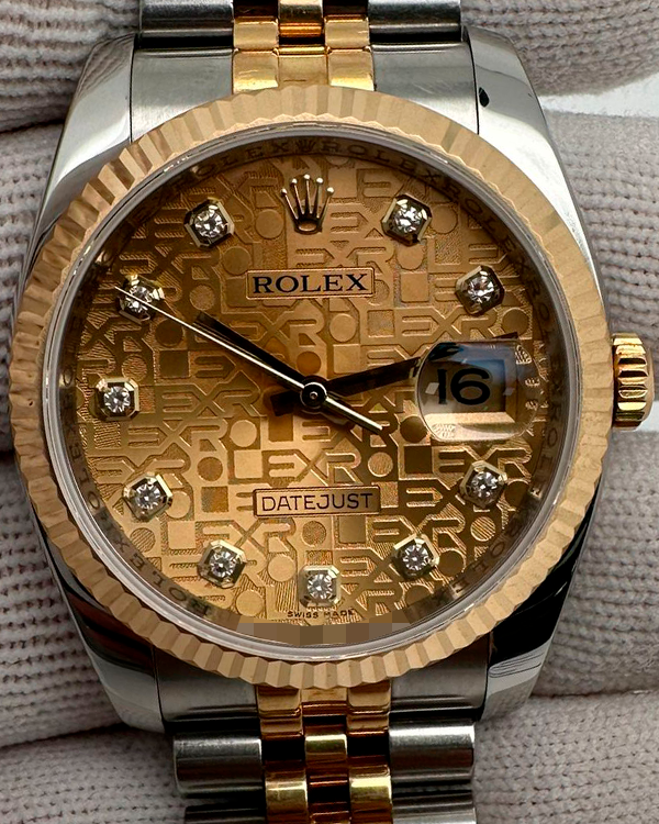 Rolex Datejust 36MM Champagne Dial Two-Tone Jubilee Bracelet (116233)