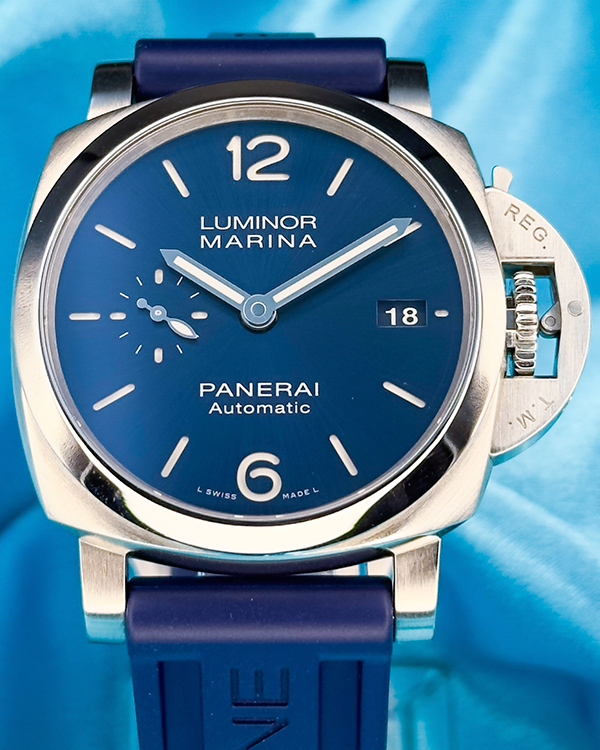 2021 Panerai Luminor Marina 1950 3 Days 42MM Blue Dial Rubber Strap (PAM01393)