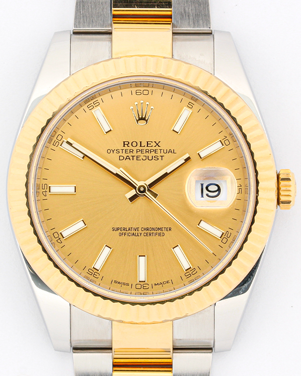 2019 Rolex Datejust 41MM Champagne Dial Two-Tone Oyster Bracelet (126333)