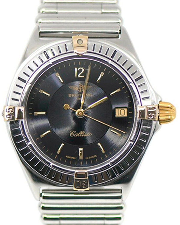 Breitling Callisto 34MM Quartz Black Dial Steel Bracelet (B57045)