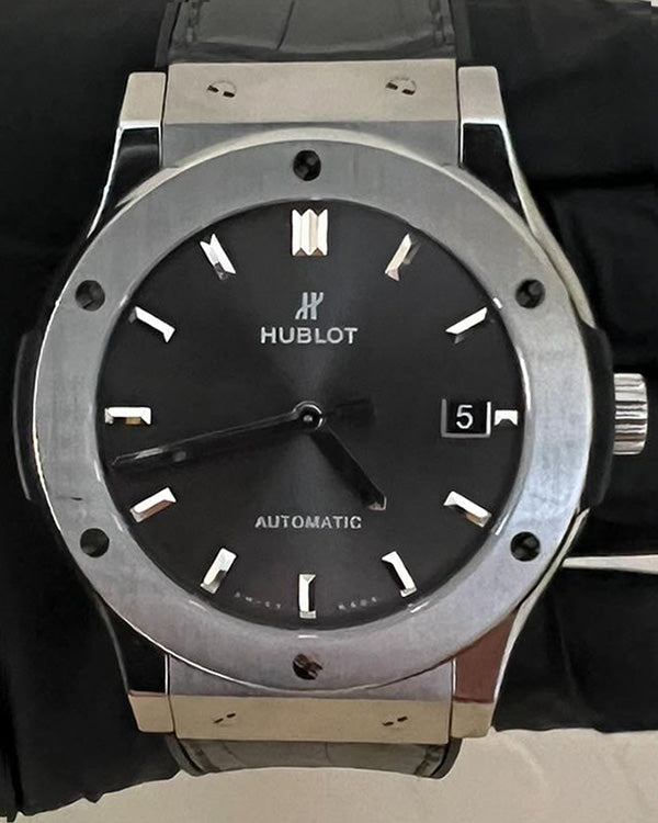 2021 Hublot Classic Fusion Racing 45MM Grey Dial Leather Strap (511.NX.7071.LR)