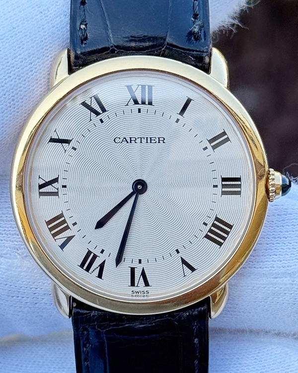 Cartier Ronde De Cartier 33.5MM Silver Dial Leather Strap (09001)