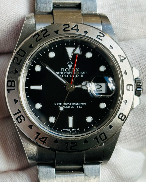 Rolex Explorer II "Polar" 40MM Black Dial Oyster Bracelet (16570)