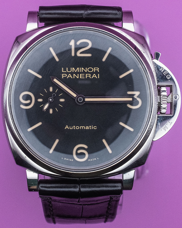 2019 Panerai Luminor Due 45MM Black Dial Leather Strap (PAM00674)