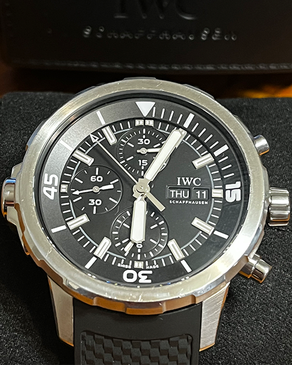 IWC Aquatimer Chronograph Black Dial Rubber Strap (IW376803)