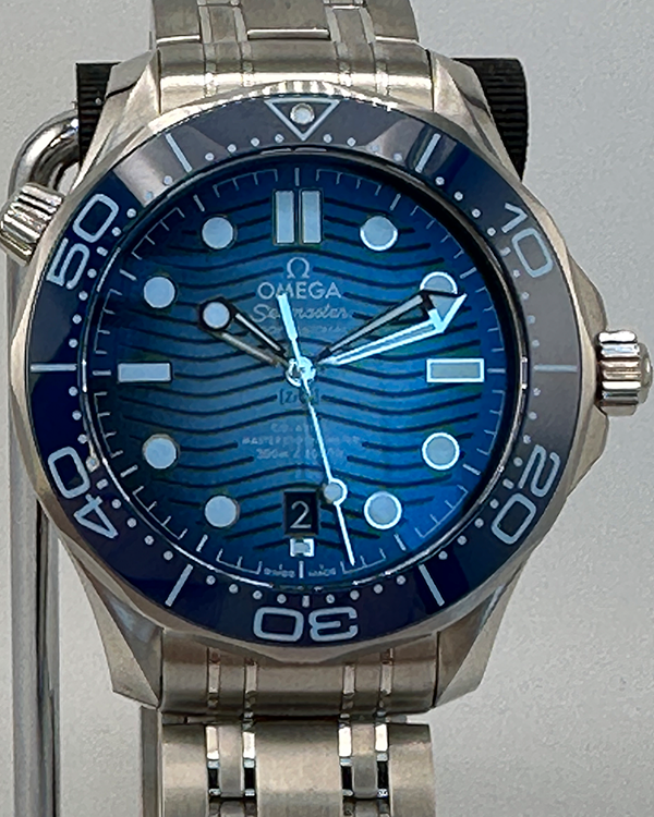 2023 Omega Seamaster Diver 300M 42MM Summer Blue Dial Steel Bracelet (210.30.42.20.03.003)