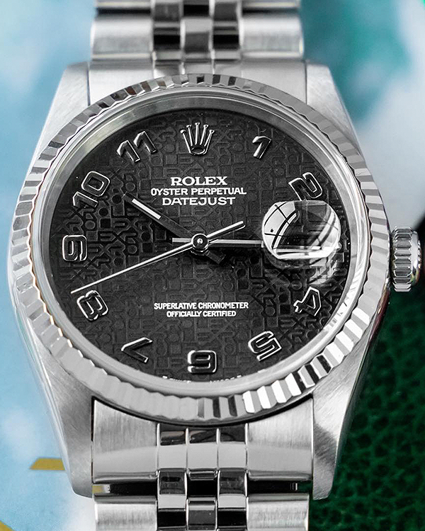 Rolex Datejust 36MM Black Dial Jubilee Bracelet (16220)