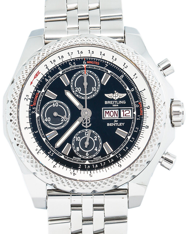 Breitling Bentley GT II  46MM Black Dial Steel Bracelet (A13365)