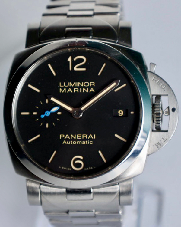 2018 Panerai Luminor Marina 1950 3 Days 42MM Black Dial Steel Bracelet (PAM00722)