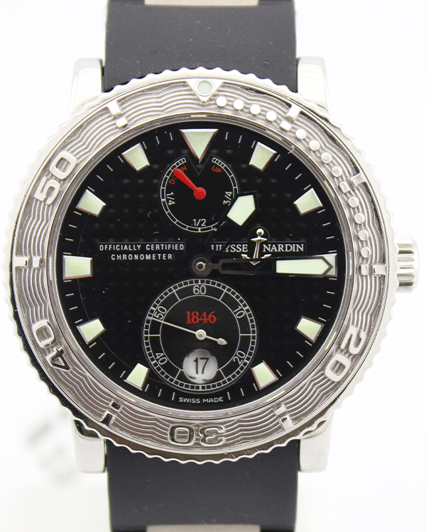 2005 Ulysse Nardin Marine Diver 40MM Black Dial Rubber Strap (263-51)