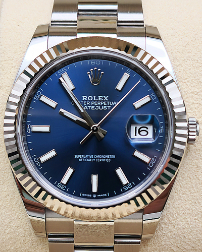 2023 Rolex Datejust 41MM Blue Dial Oyster Bracelet (126334)