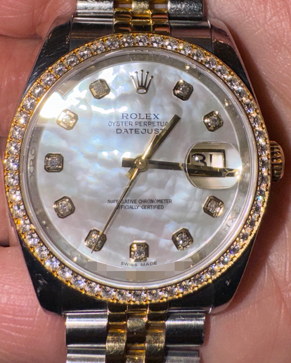 No Reserve - 2015 Rolex Datejust 36MM Mother of Pearl Dial Two-Tone Jubilee Bracelet (116243)