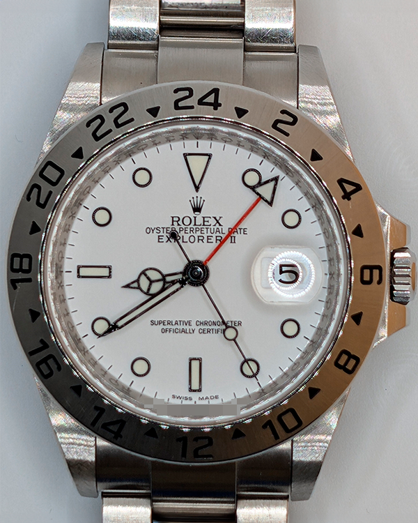 2008 Rolex Explorer II "Polar" Vintage 40MM White Dial Oyster Bracelet (16570)