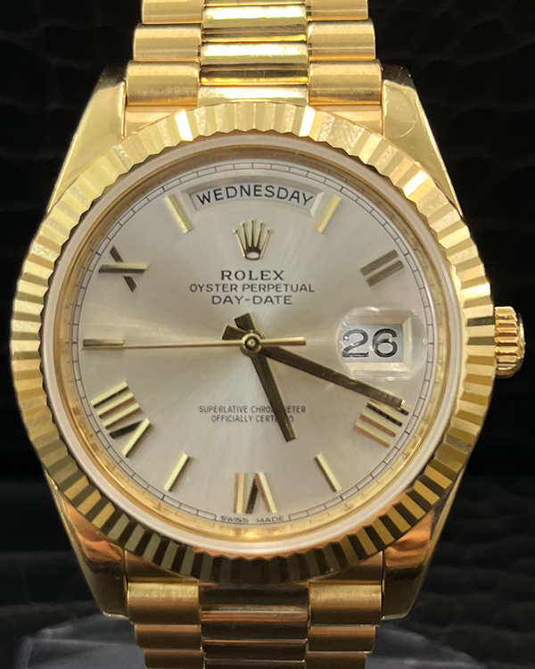 2018 Rolex Day-Date 40MM Champagne Dial Yellow Gold President Bracelet (228238)