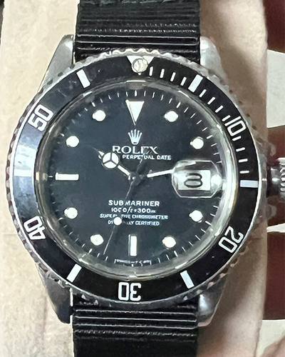 Rolex Submariner Date 40MM Black Dial Aftermarket Textile Strap (16800)