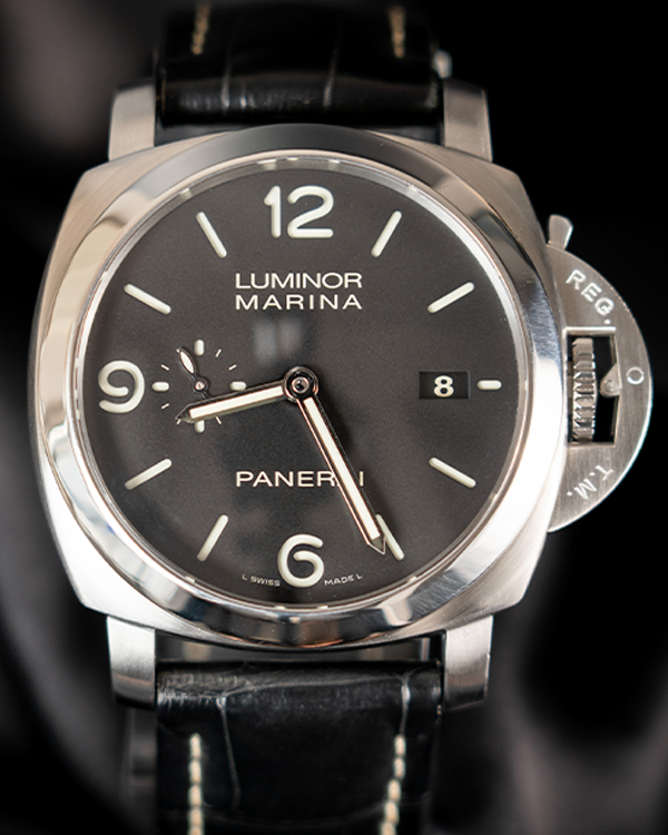 2011 Panerai Luminor Marina 1950 44MM Strap Steel Black Dial (PAM00312)