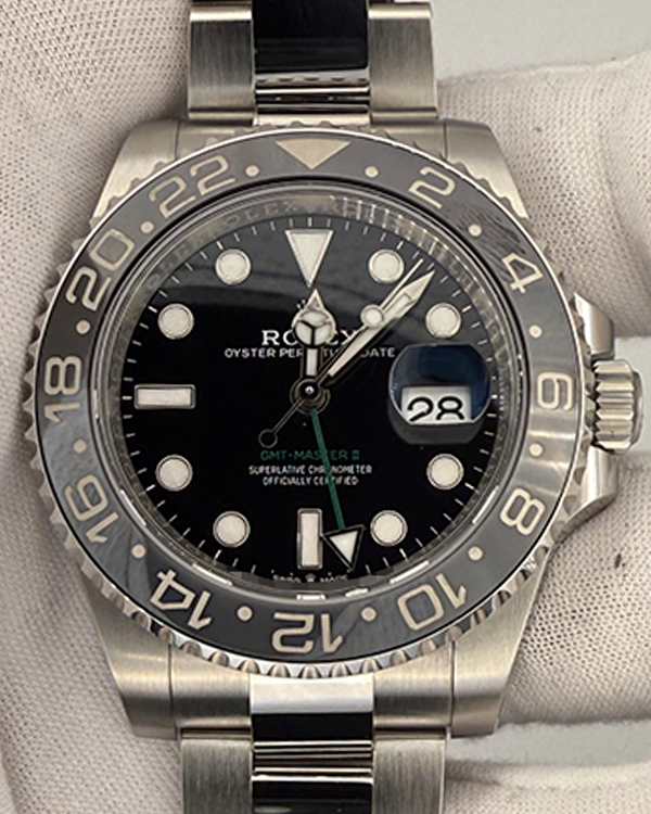 2024 Rolex GMT-Master II "Bruce Wayne" 40MM Black Dial Oyster Bracelet (126710GRNR)