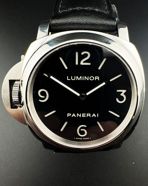 No Reserve - 2006 Panerai Luminor Base 44MM Black Dial Leather Strap (PAM00219)