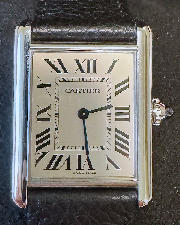 Cartier Tank Must 33.7x25.5MM Quartz Silver Dial Leather Strap (WSTA0041)