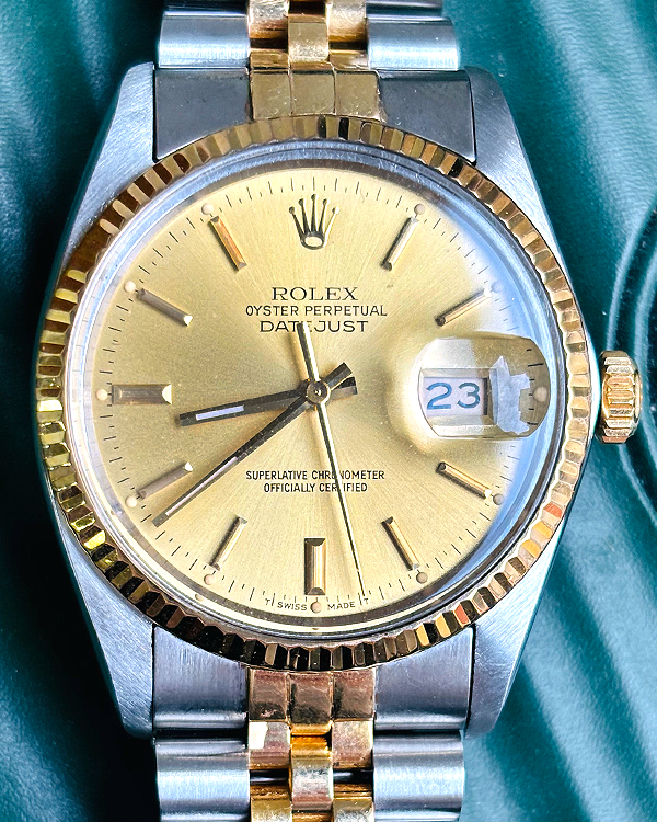 1986 Rolex Datejust 36MM Champagne Dial Two-Tone Jubilee Bracelet (16013)